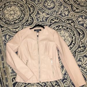 Kenneth Cole pleather beige jacket